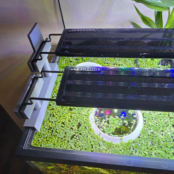 Aquarium Hydroponic Light Risers Staggered Teared Extended Dual Tab Rimmed Tanks - Picture 3 of 16